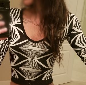 MATERIAL GIRL LONG SLEEVED ALMOST CROP, NOT QUITE.